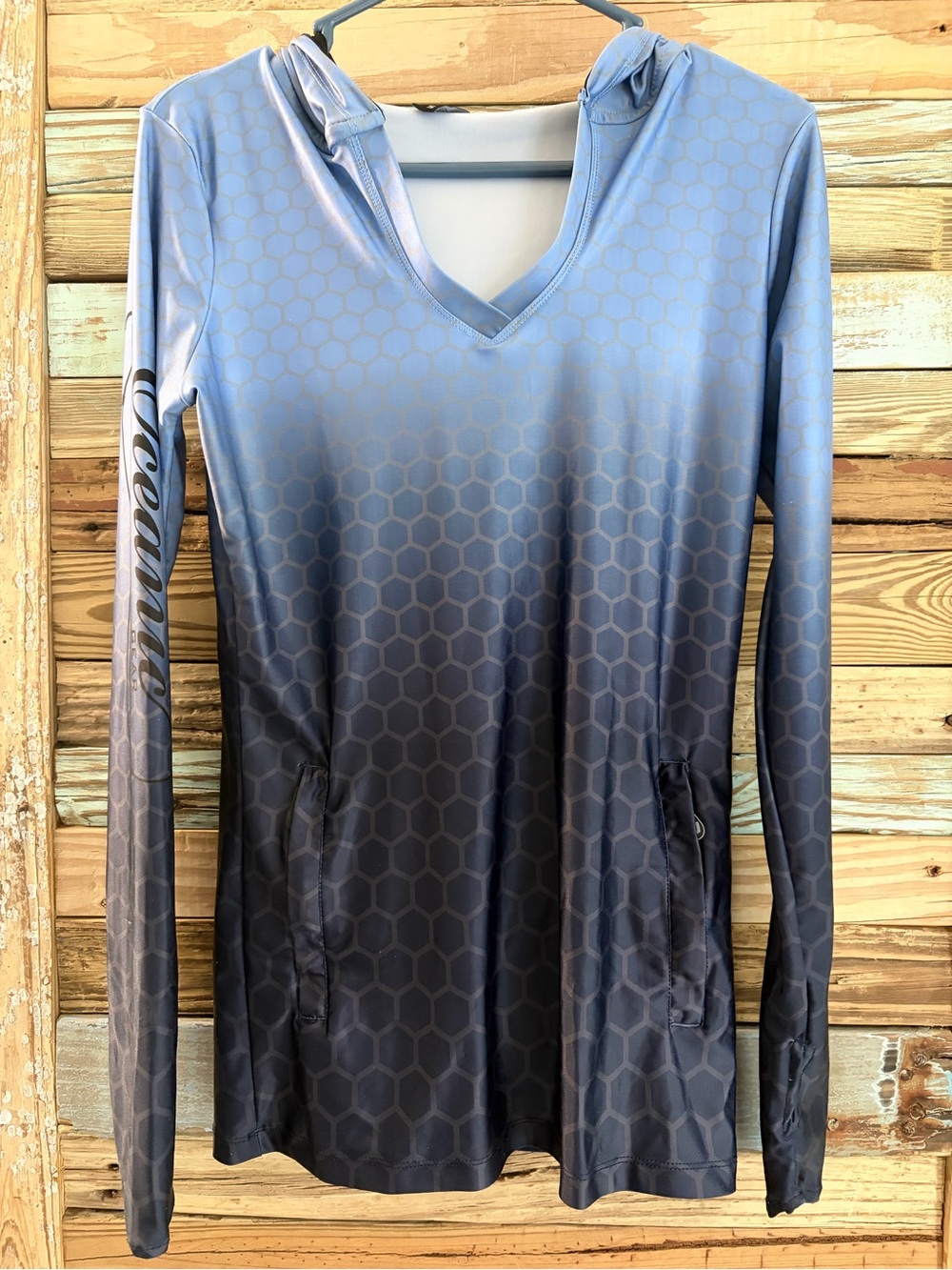 Oceanic Gear Shark Hooded Rash Guard Blue/dark blue Size S